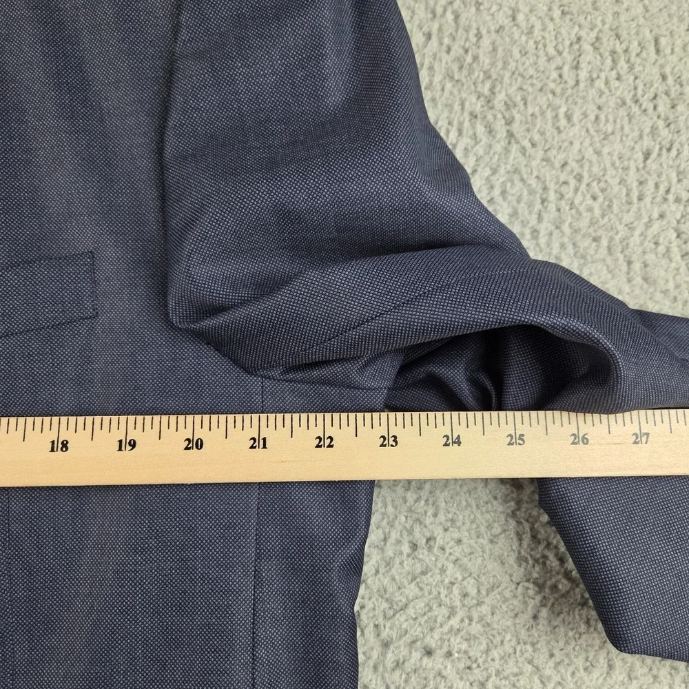 Peter Millar Blazer Sport Coat Jacket 2-Button‎ Laine Wool Mens 46R Blue